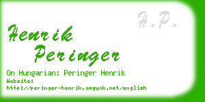 henrik peringer business card